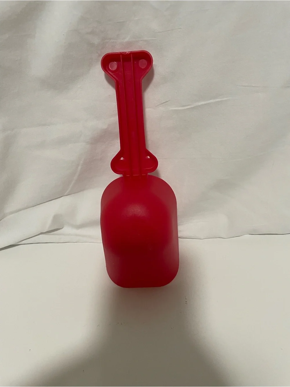 Red Pet Food Scoop with Bone Handle